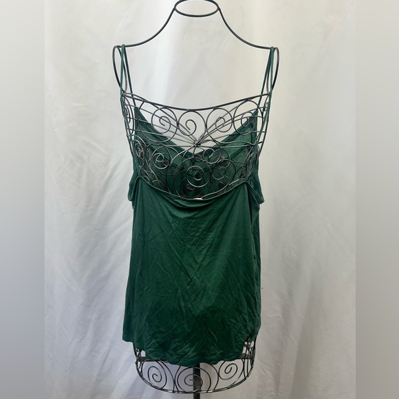 NWT H&M green spaghetti strap tank top size L - Picture 5 of 7